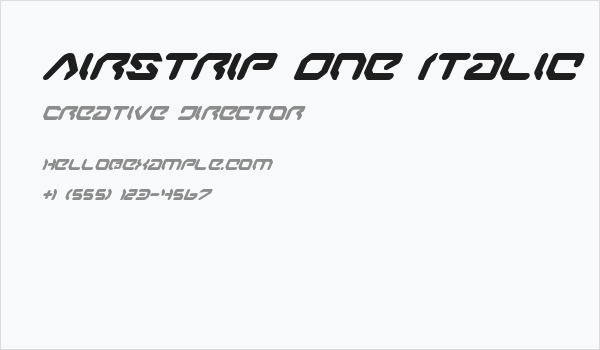 Airstrip One Italic Business Card