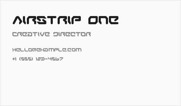 Airstrip One Business Card