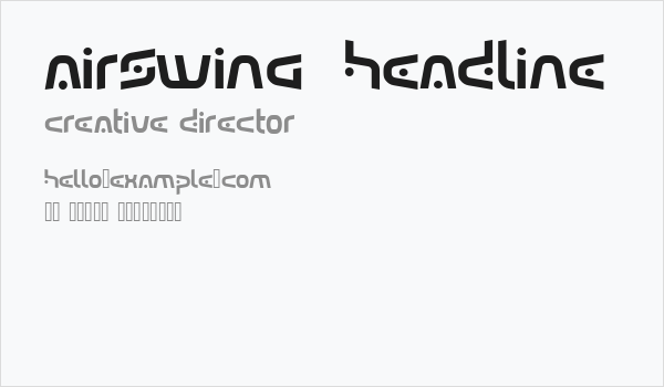 Airswing  Headline Business Card
