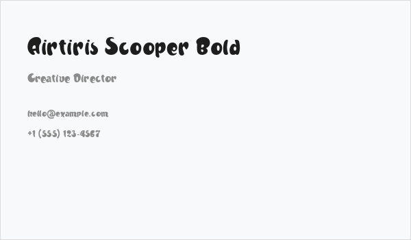 Airtiris Scooper Bold Business Card