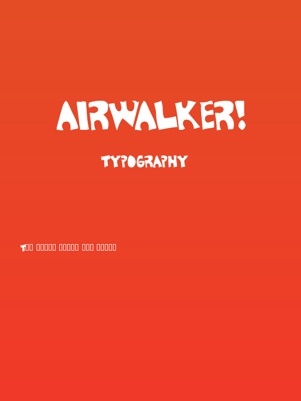 Airwalker! Poster