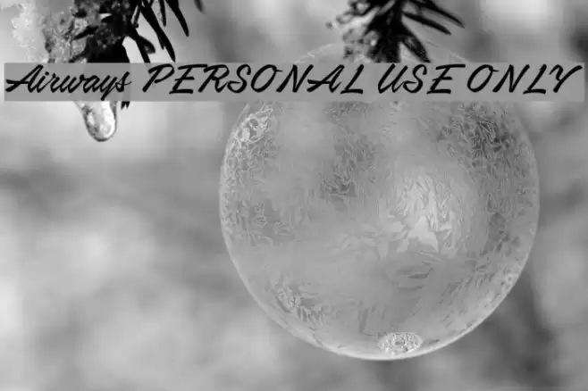Airways PERSONAL USE ONLY Font examples