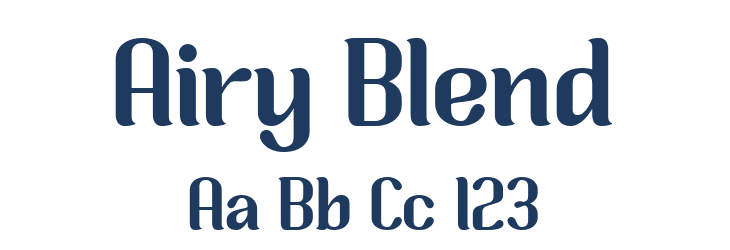 Airy Blend Font Preview