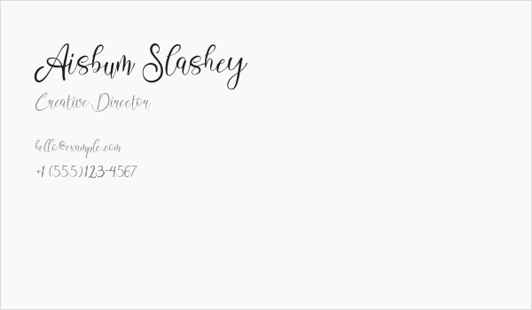 Aisbum Slashey Business Card