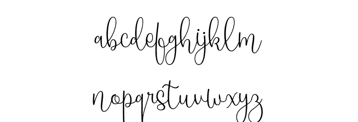 Aisha Demo Font LOWERCASE