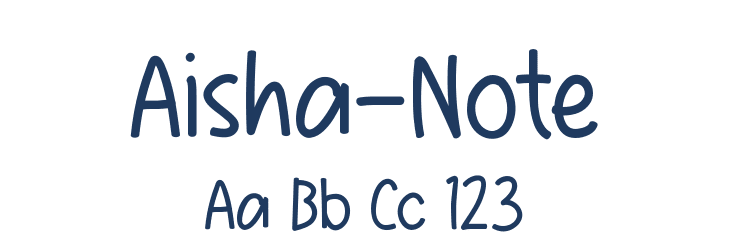 Aisha-Note Font Preview