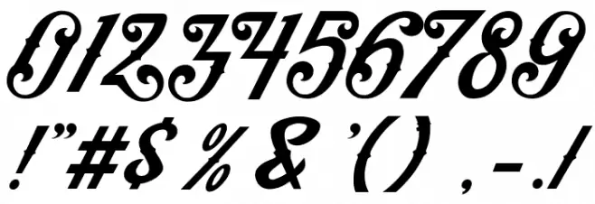 AishaScript Font OTHER CHARS