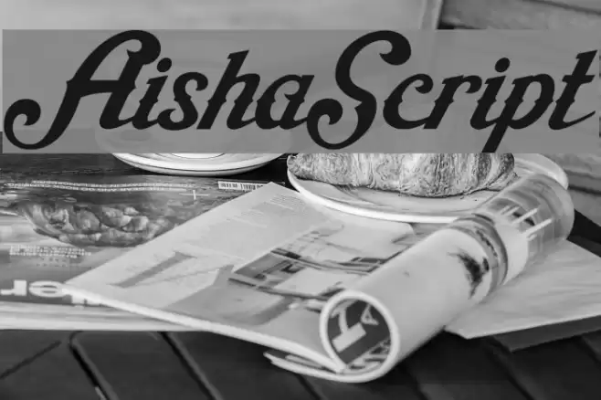 AishaScript Font examples