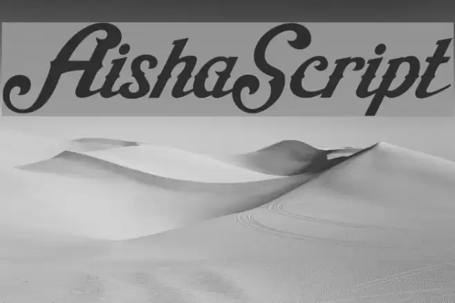 AishaScript Font examples