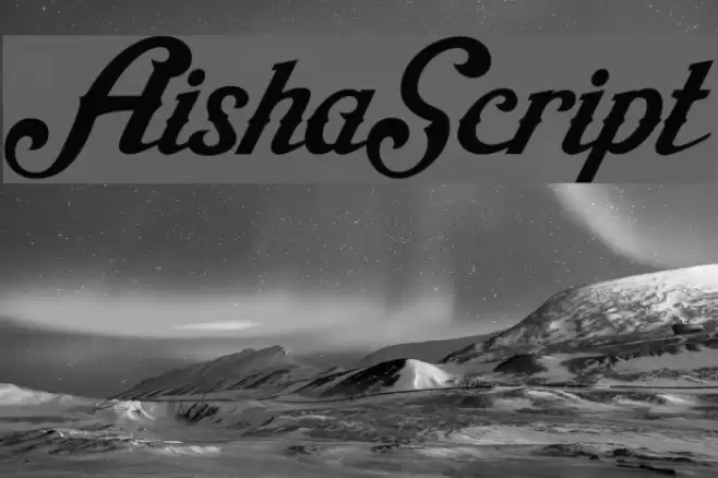 AishaScript Font examples