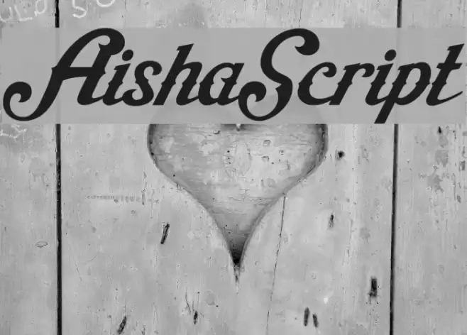 AishaScript Font examples