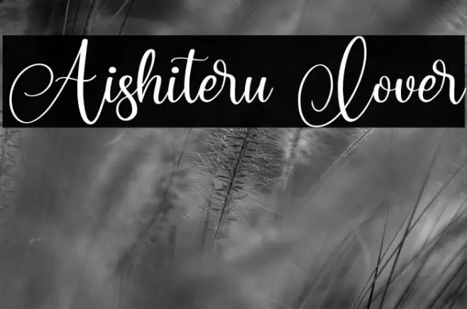 Aishiteru Lover Font examples