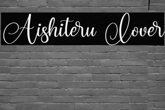 Aishiteru Lover Font examples