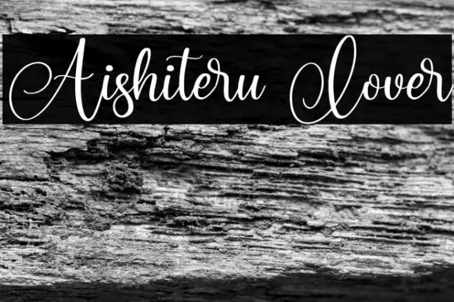 Aishiteru Lover Font examples