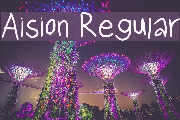 Aision Regular Font examples