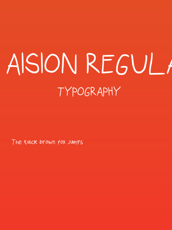 Aision Regular Poster