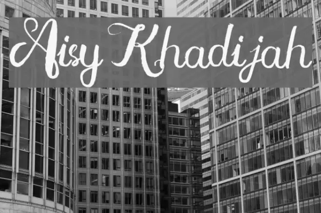 Aisy Khadijah Font examples