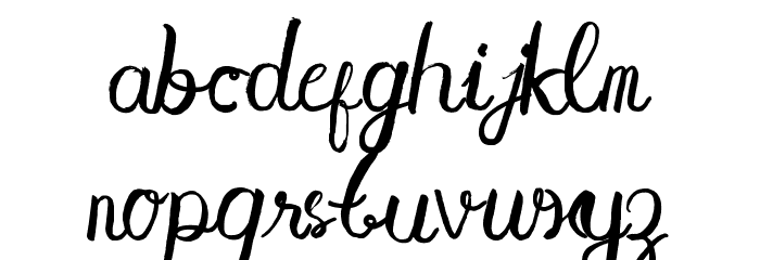 Aisy Khadijah Font LOWERCASE