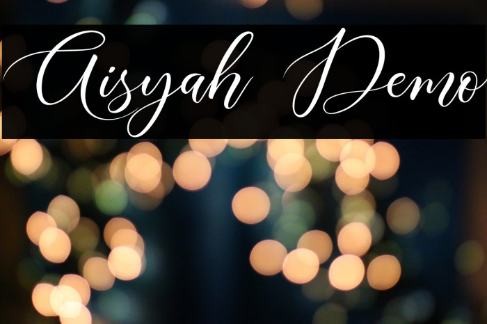Aisyah Demo Font examples