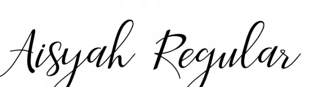 Aisyah Regular  Frei Schriftart Herunterladen