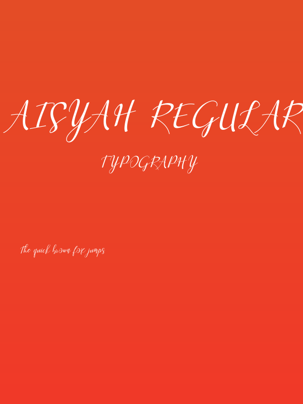 Aisyah Regular Poster