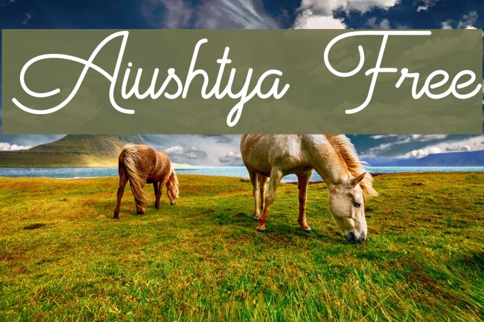 Aiushtya Free Font examples