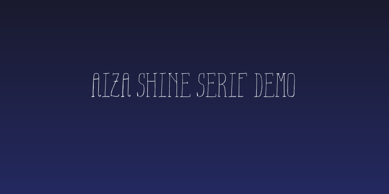 Aiza Shine Serif Demo Social Header