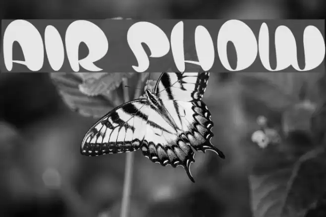 air show Font examples