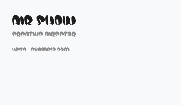 air show Business Card