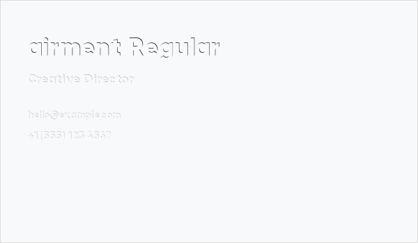 airment Regular Business Card