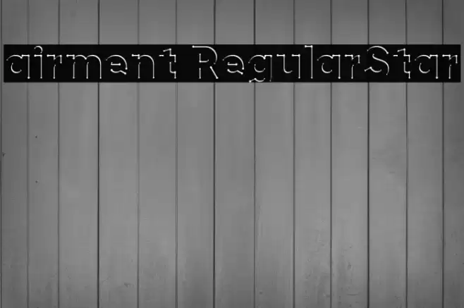 airment RegularStar Font examples