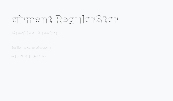 airment RegularStar Business Card