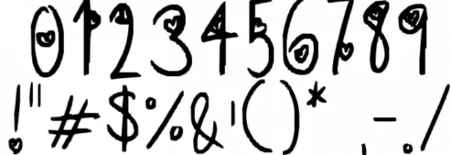 aishiteru Font OTHER CHARS