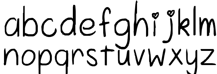 aishiteru Font LOWERCASE