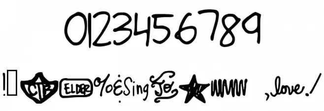 AJPutMeFirst Font OTHER CHARS