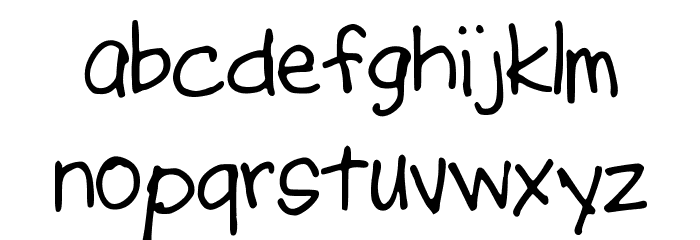 AJPutMeFirst Font LOWERCASE