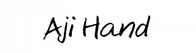 Aji Hand  Frei Schriftart Herunterladen