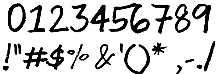 Aji Hand Font OTHER CHARS