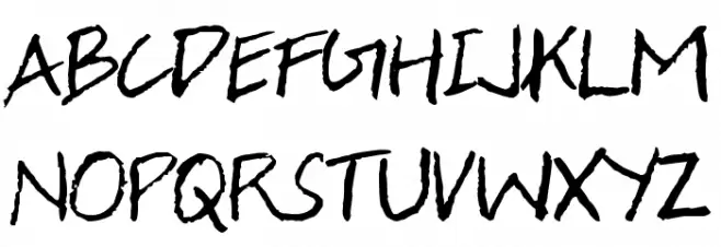 Aji Hand Шрифта ВЕРХНИЙ