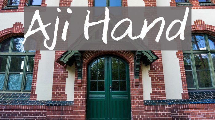 Aji Hand Font examples