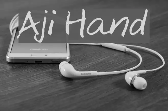 Aji Hand Font examples