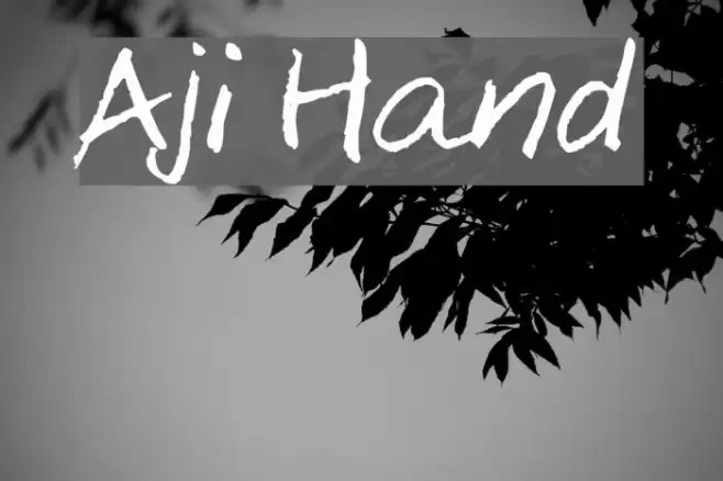 Aji Hand Font examples
