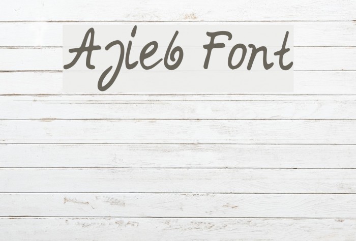 Ajieb Fonte examples