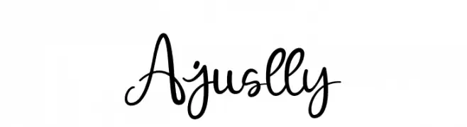 Ajuslly  Frei Schriftart Herunterladen