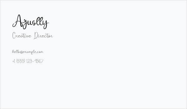 Ajuslly Business Card