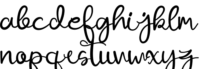 Ajuslly Font LOWERCASE
