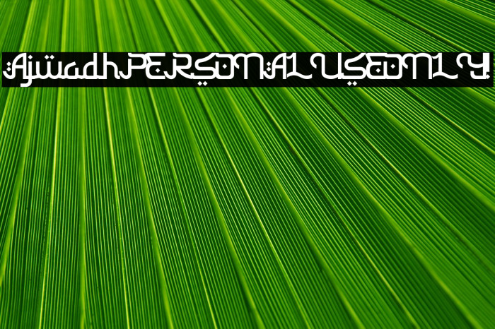 Ajwadh PERSONAL USE ONLY! Example 2