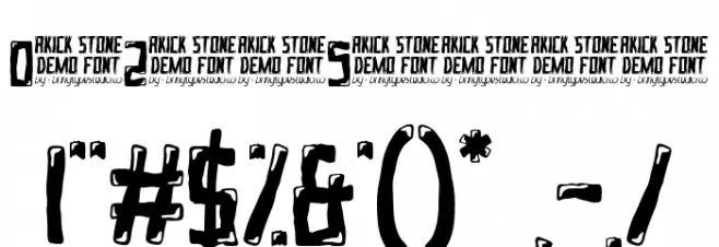 AKICK STONE Font Alte caractere