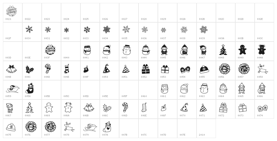 AKWinter Yawns Character Map