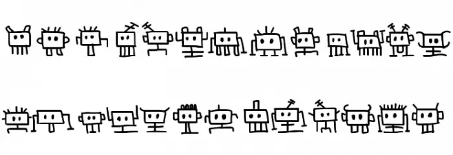 Aka-Acid-Bots Caratteri MINUSCOLO